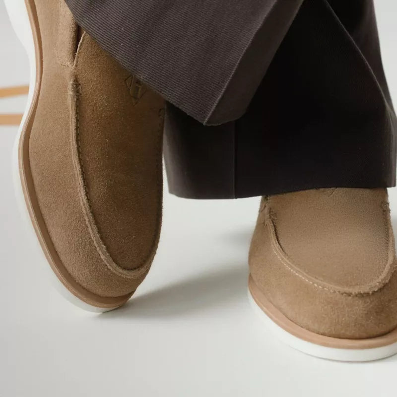 Hermès Low Loafer — Velvet Calfskin, Étoupe
