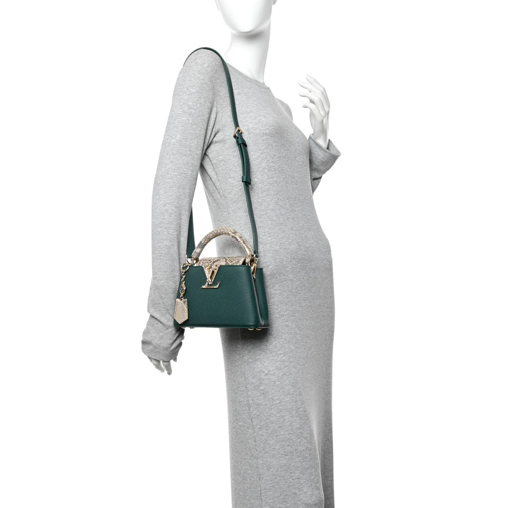 Louis Vuitton Capucines Mini — Python, Green