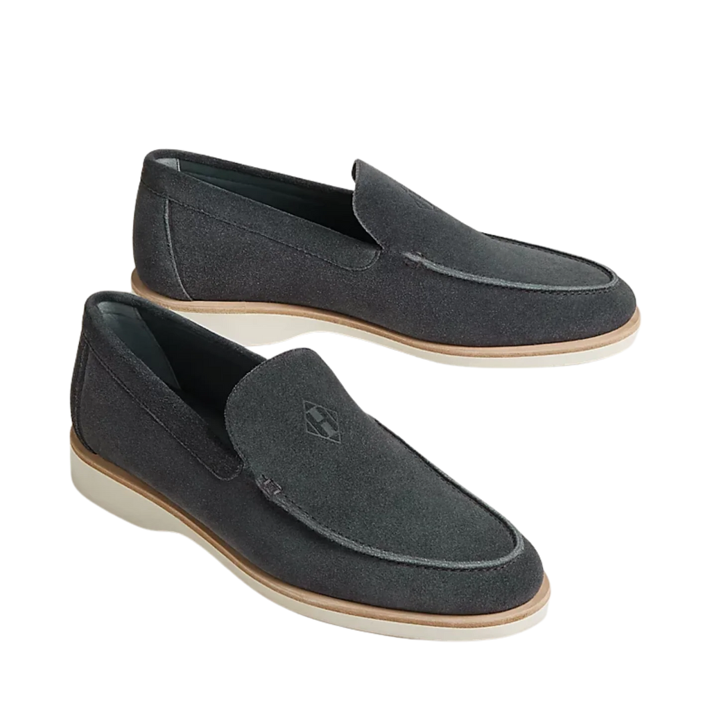 Hermès Low Loafer — Velvet Calfskin, Gris Or