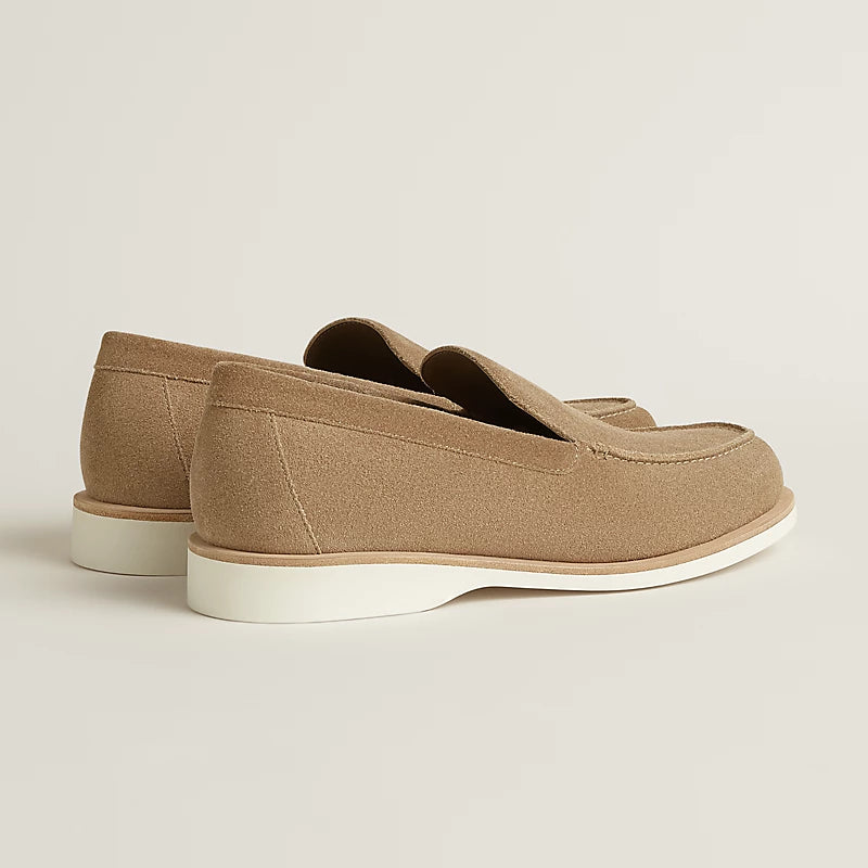 Hermès Low Loafer — Velvet Calfskin, Étoupe