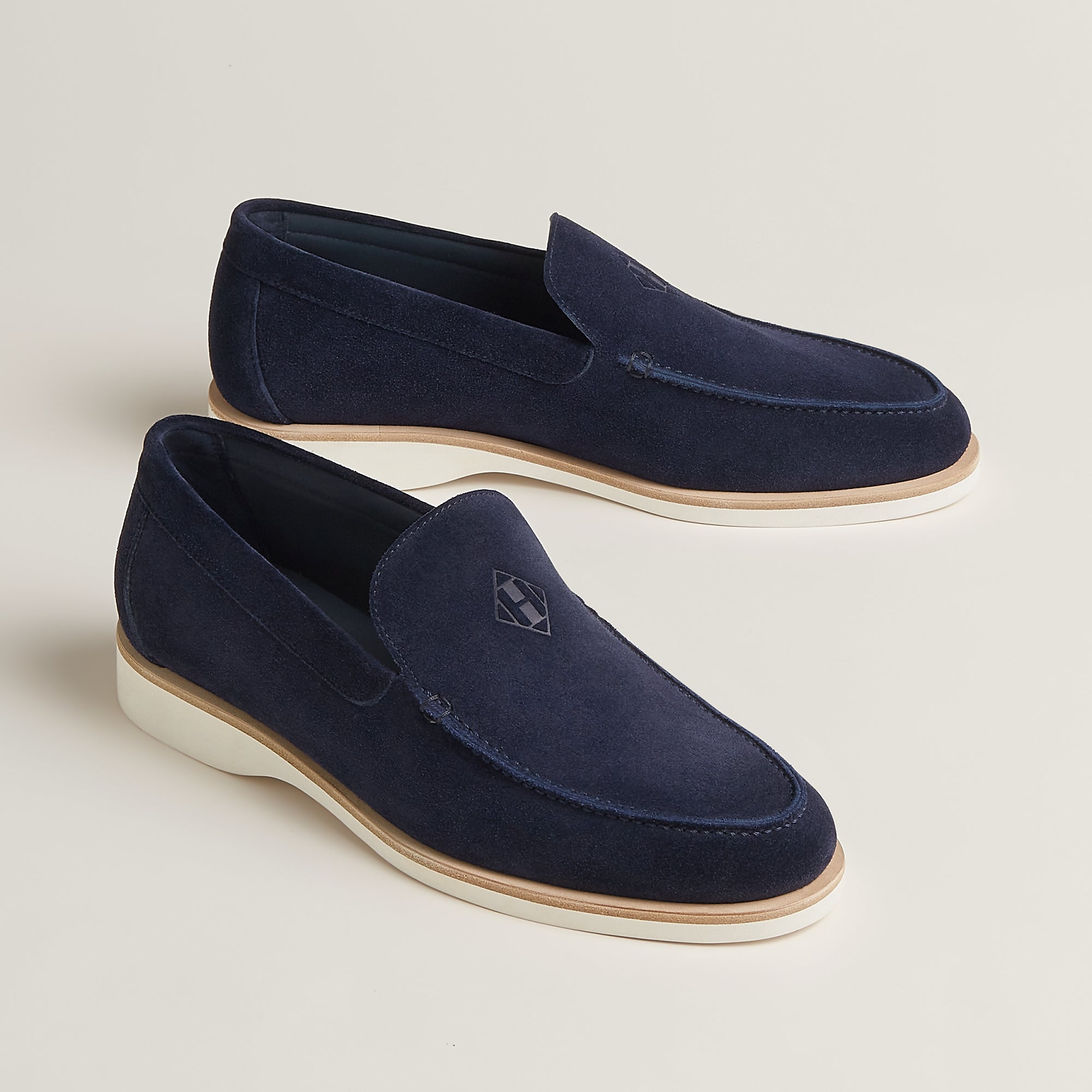 Hermès Low Loafer — Velvet Calfskin, Marine