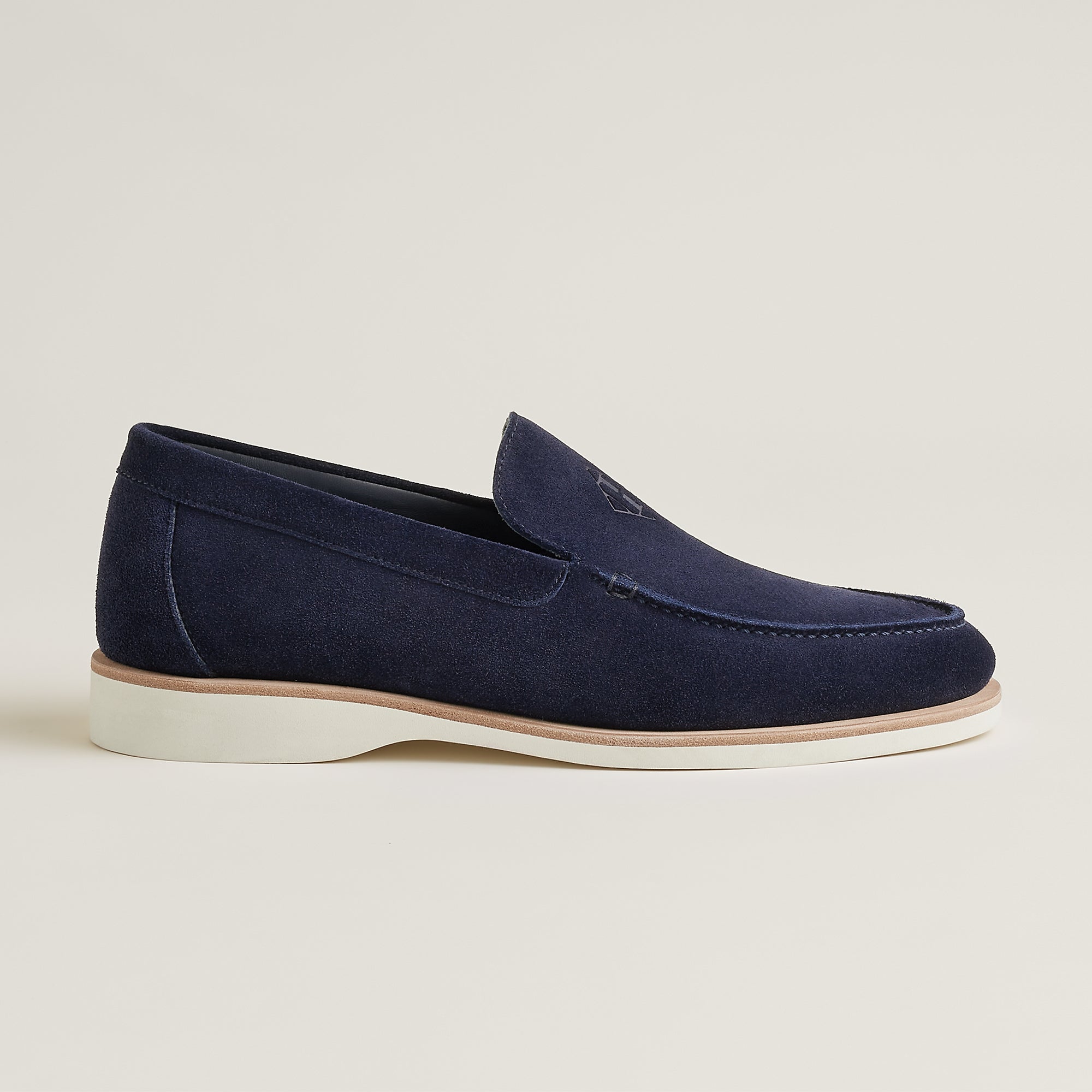 Hermès Low Loafer — Velvet Calfskin, Marine